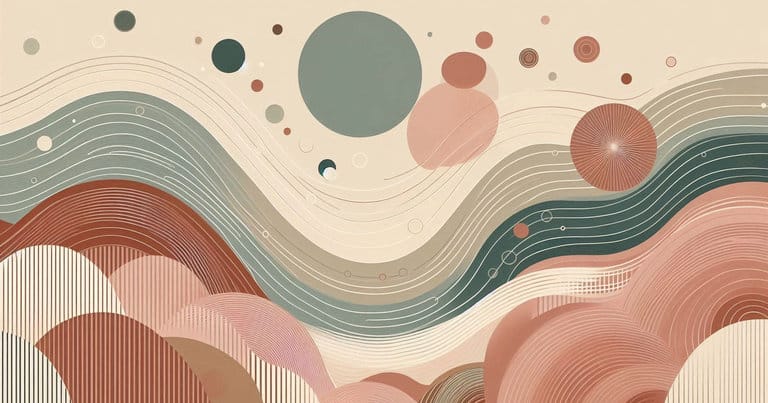Soft abstract illustration conveying balance, presence, and mindful understanding