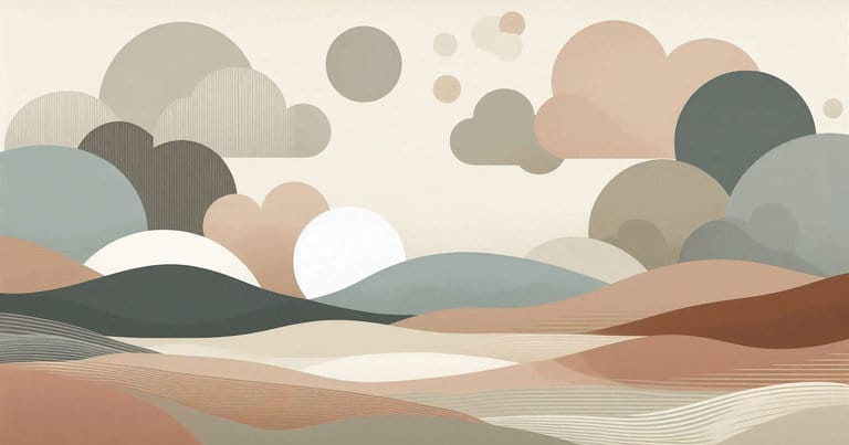 Minimal educational artwork expressing awareness, balance, and calm focus