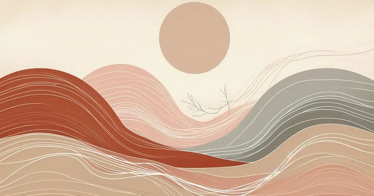 Soft wellness visual expressing thoughtful learning and inner stability