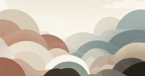 Abstract educational artwork illustrating calm focus and inner awareness