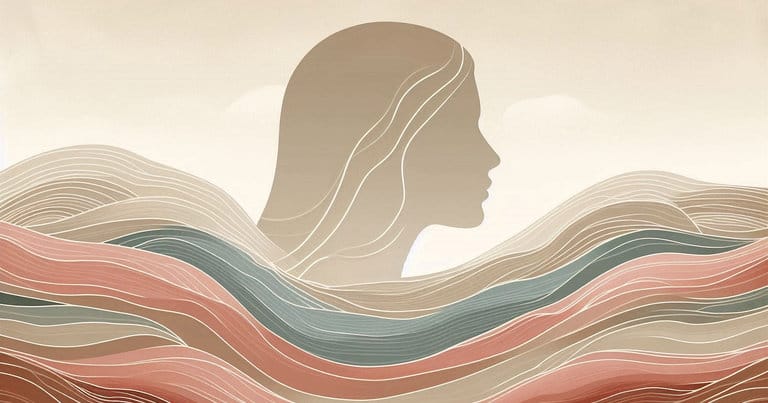 Abstract educational artwork illustrating calm focus and inner awareness