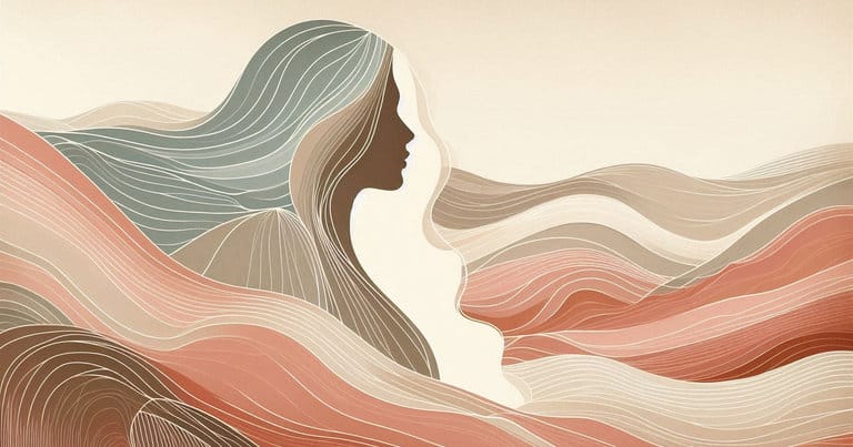 Educational abstract artwork conveying mindful focus and calm presence