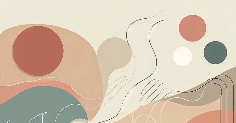 Educational abstract illustration designed to support calm attention and awareness