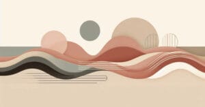 Wellness illustration symbolizing gentle attention and reflective understanding