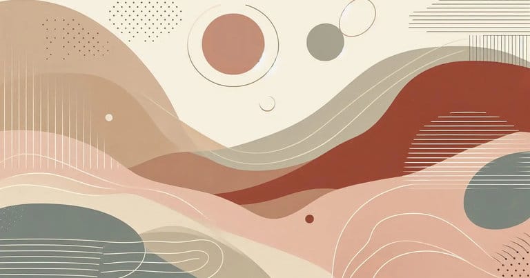 Abstract learning-focused illustration expressing calm focus and grounded awareness