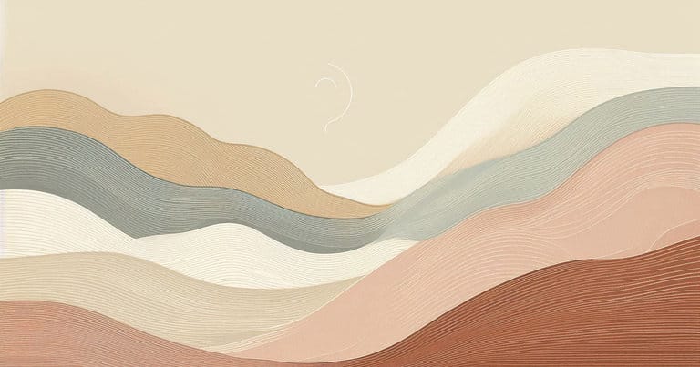 Abstract calming illustration designed for mindful learning and personal reflection