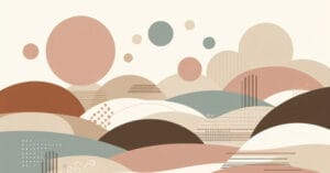 Abstract illustration supporting calm awareness and reflective engagement