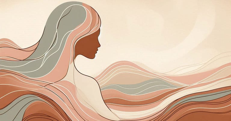 Panoramic abstract illustration of a lines merging with fluid, glowing energetic pathways representing the movement of emotions.