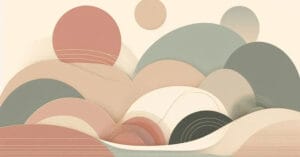 Abstract artwork representing mindful attention and reflective calm