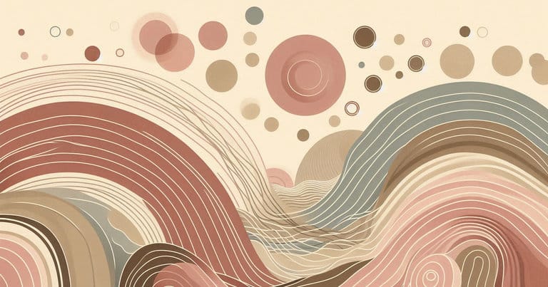 Abstract calming illustration representing mindful engagement and inner stability