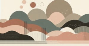 Abstract educational wellness illustration symbolizing calm awareness and mindful learning