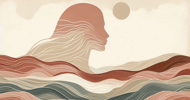 Minimal educational illustration reflecting calm observation and inner focus