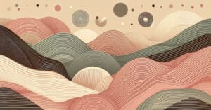 Soft abstract artwork supporting mindful learning and emotional grounding