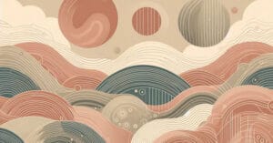 Abstract learning-oriented visual conveying calm engagement and inner balance