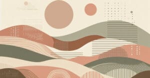 Educational wellness illustration expressing calm observation and inner focus