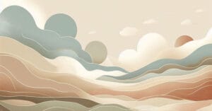 Soft wellness illustration conveying mindful presence and gentle self-awareness