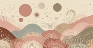 Minimal abstract illustration representing emotional balance and inner calm in an educational context