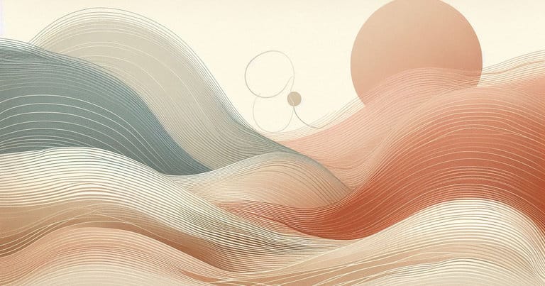 Abstract illustration conveying gentle awareness and emotional balance