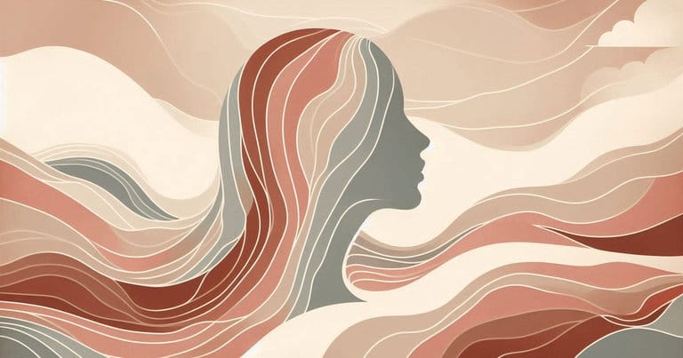 Abstract illustration representing calm perception and reflective attention