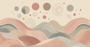 Abstract illustration representing calm perception and reflective attention