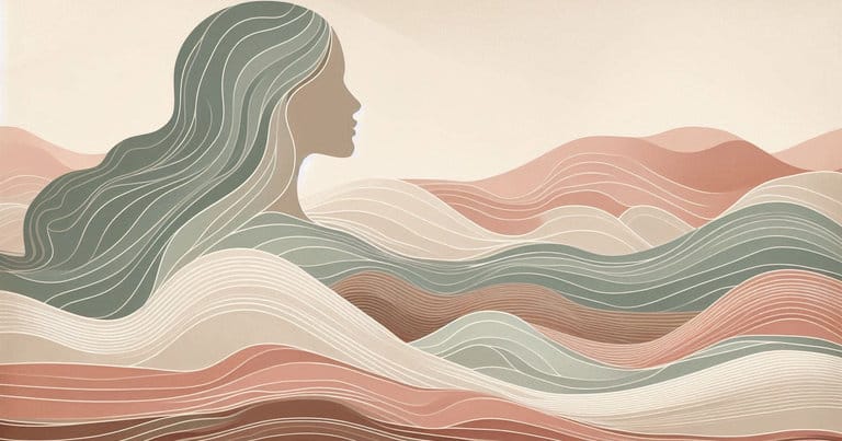 Abstract educational visual designed to convey calm presence and awareness