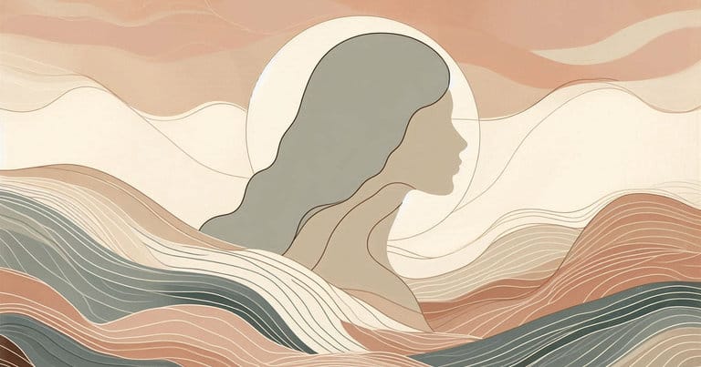 Soft wellness illustration supporting mindful learning and emotional clarity