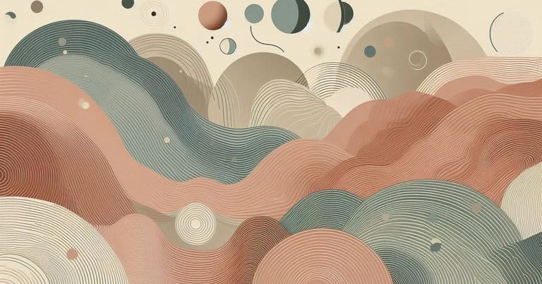 Soft educational illustration conveying calm focus and gentle self-awareness