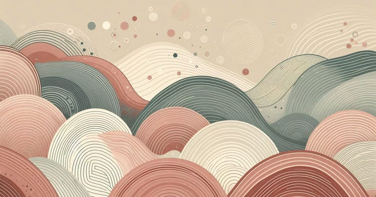 Soft wellness illustration conveying calm attention in an educational context