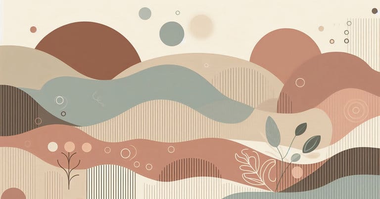 Soft abstract artwork supporting mindful learning and gentle awareness