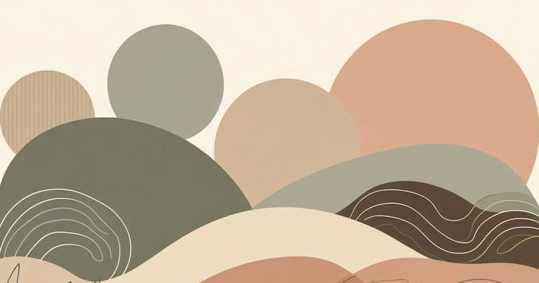 Minimal abstract wellness visual symbolizing mindful presence and emotional balance