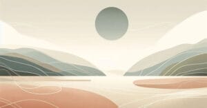 Abstract educational illustration representing nervous system regulation, safety, and personal boundaries