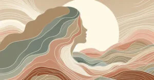 Abstract educational illustration representing nervous system regulation and embodied learning