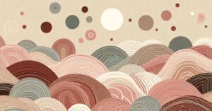 Minimal abstract educational illustration expressing grounded presence, bodily awareness, and relational clarity without figurative elements.