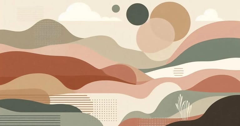 Minimal abstract educational illustration conveying clarity, grounded expectations, and calm reflection without symbolic or figurative imagery.