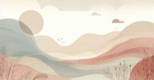 Abstract educational illustration representing clarity of language, meaning, and calm communication in learning