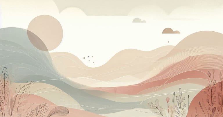 Abstract educational illustration representing clarity of language, meaning, and calm communication in learning