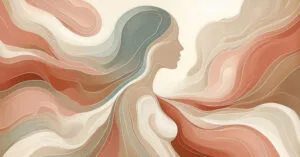 Horizontal abstract illustration showing soft merging shapes, representing the boundary between compliance and true consent.