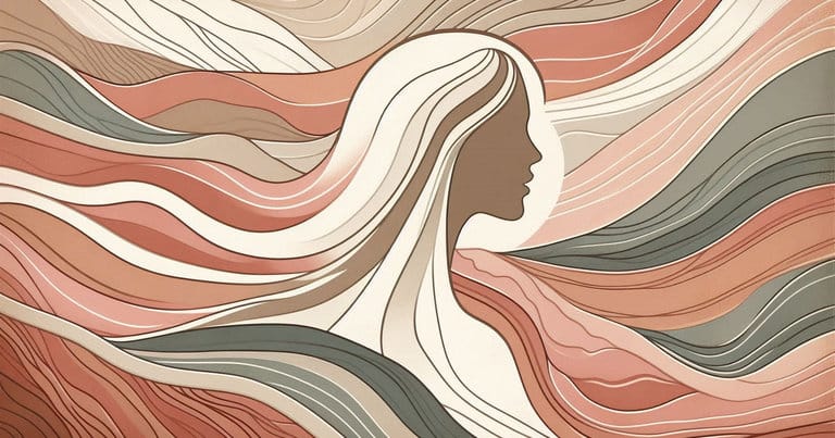 Abstract minimalistic illustration representing calm horizontal flow, somatic pacing, and the gradual development of internal awareness.