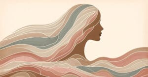 Female profile with wavy lines connecting pelvic centers to the brain, showing a neural pleasure visual.