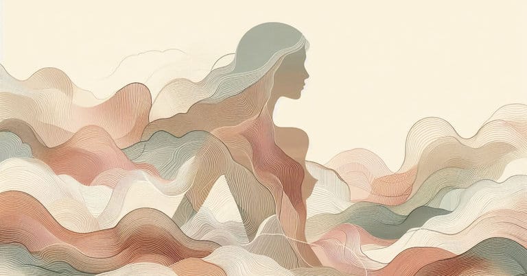 Educational illustration representing somatic bodywork learning in a calm, non-sexual context.